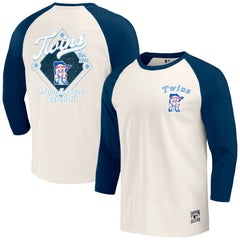 Minnesota Twins Darius Rucker Collection Cooperstown Collection Raglan 3/4-Sleeve T-Shirt Navy/White