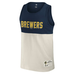 Milwaukee Brewers Darius Rucker Collection Colorblock Tank Top Navy