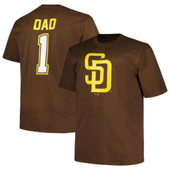 San Diego Padres Profile Big & Tall #1 Dad T-Shirt Brown