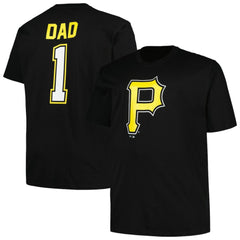 Pittsburgh Pirates Profile Big & Tall #1 Dad T-Shirt Black