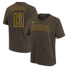 Manny Machado San Diego Padres Youth Name & Number T-Shirt Brown | Nike