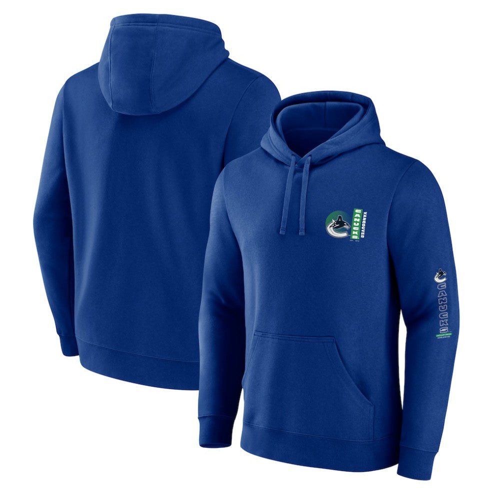 Vancouver Canucks Fanatics Revolution Pullover Hoodie Blue