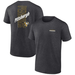Pittsburgh Penguins Fanatics Backbone T-Shirt Heather Charcoal