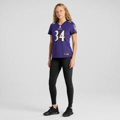 Keaton Mitchell Baltimore Ravens Women's Game Jersey - Purple