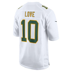 Jordan Love Green Bay Packers Fashion Game Jersey - White