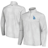 Los Angeles Dodgers Tommy Bahama Delray Frond IslandZone Half-Zip Jacket Gray