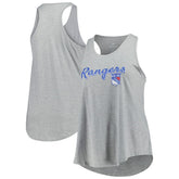 New York Rangers Fanatics Women's Plus Size Racerback Tank Top Heather Gray