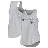 Seattle Kraken Fanatics Women's Plus Size Racerback Tank Top Heather Gray