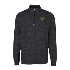 Seattle Mariners Cutter & Buck City Connect Big & Tall Traverse Camo Print Stretch Quarter-Zip Pullover Top Black
