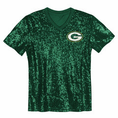 Jordan Love Green Bay Packers Girls Youth Sequin V-Neck Fashion Jersey - Green online