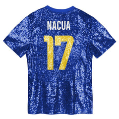Puka Nacua Los Angeles Rams Girls Youth Sequin V-Neck Fashion Jersey - Royal sale