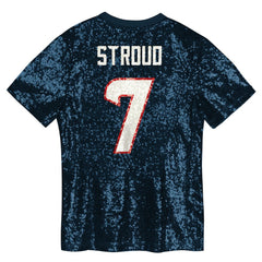 C.J. Stroud Houston Texans Girls Youth Sequin V-Neck Fashion Jersey - Navy online