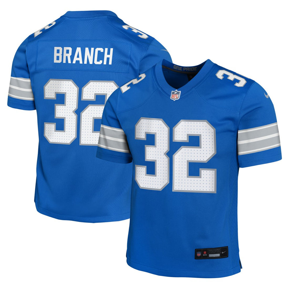 Brian Branch Detroit Lions Youth Game Jersey - Blue
