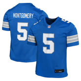 David Montgomery Detroit Lions Youth Game Jersey - Blue