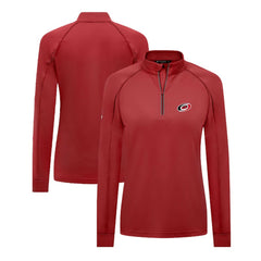 Carolina Hurricanes Levelwear Women's Kinetic Insignia Core Quarter-Zip Pullover Top Red