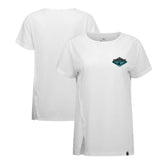 San Jose Sharks Levelwear Women's Influx Club Patch 2.0 T-Shirt White