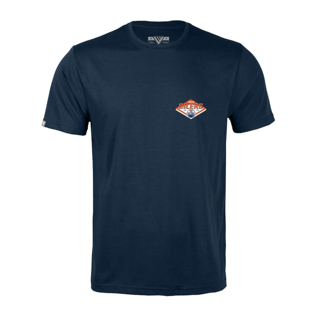 Edmonton Oilers Levelwear Richmond Club Patch 2.0 T-Shirt Navy
