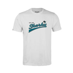 San Jose Sharks Levelwear Youth Little Richmond Retro Script T-Shirt White