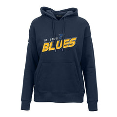 St. Louis Blues Levelwear Women's Adorn Premier 2.0 Fleece Pullover Hoodie Navy