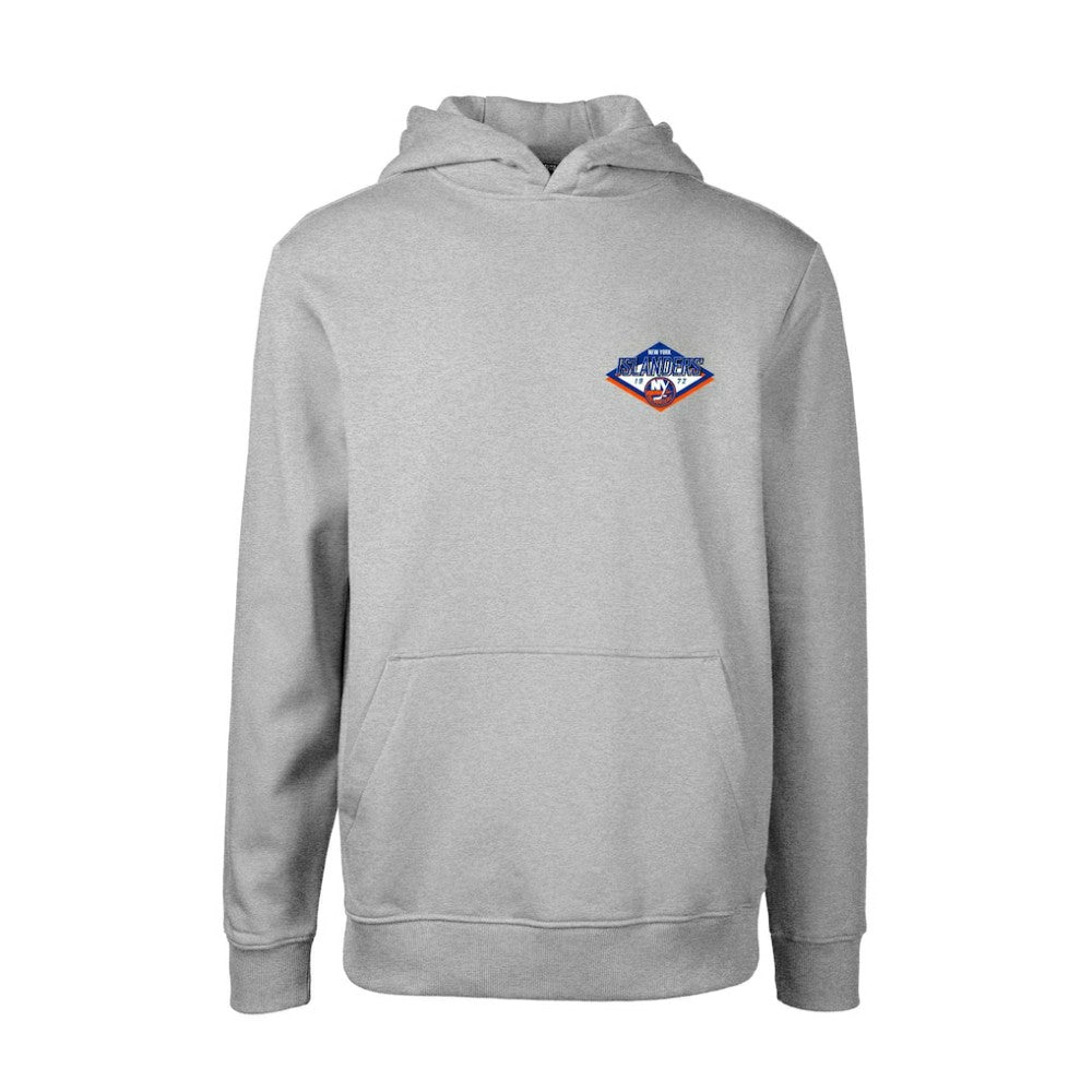 New York Islanders Levelwear Youth Podium Club Patch 2.0 Fleece Pullover Hoodie Gray