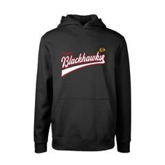 Chicago Blackhawks Levelwear Youth Podium Retro Script Fleece Pullover Hoodie Black