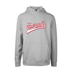 Detroit Red Wings Levelwear Youth Podium Retro Script Fleece Pullover Hoodie Gray