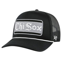 Chicago White Sox Local Patch Foam Front Trucker Adjustable Hat Black | 47 brand