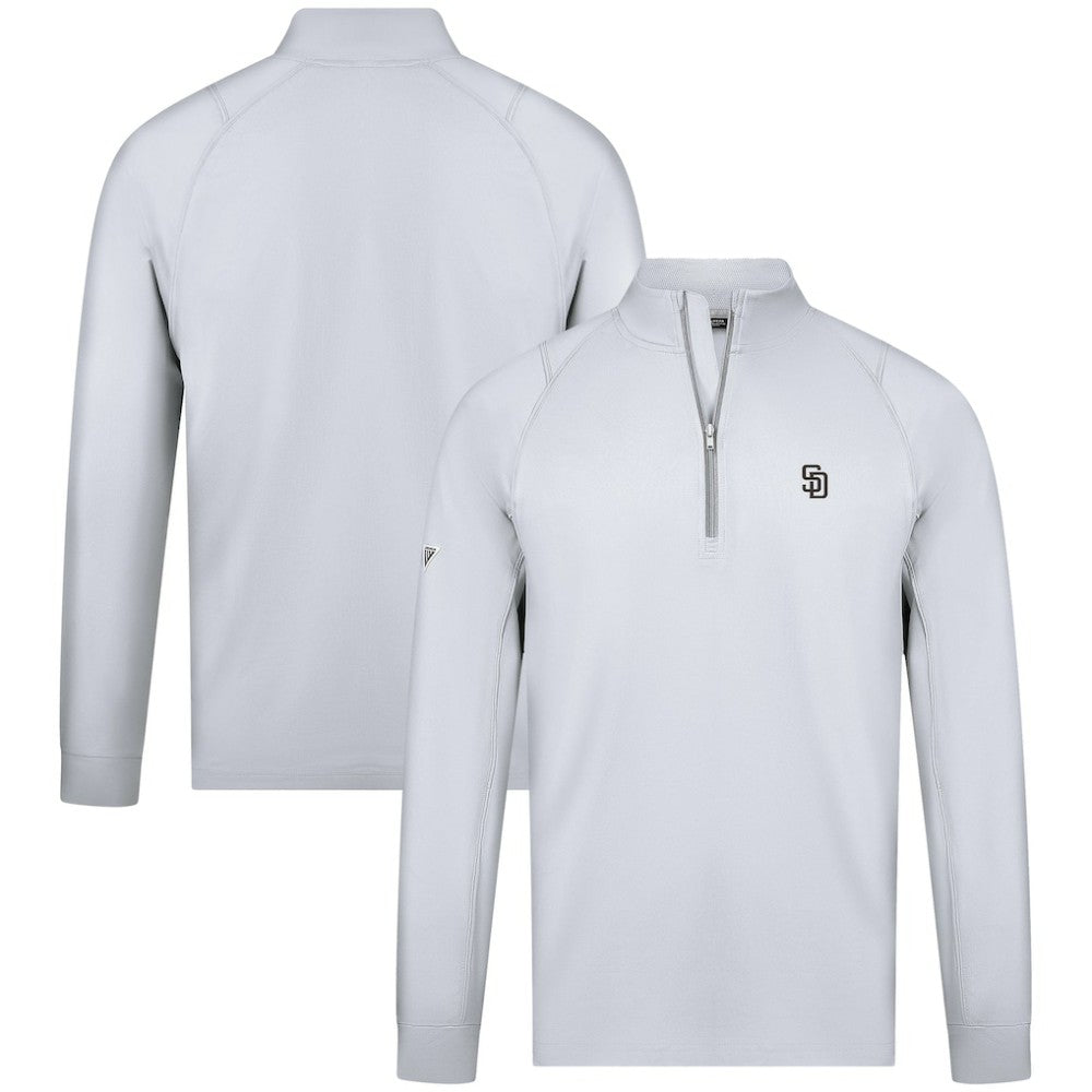 San Diego Padres Levelwear Theory Insignia Quarter-Zip Pullover White