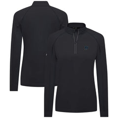 Miami Marlins Levelwear Women's Kinetic Insignia Quarter-Zip Pullover Black