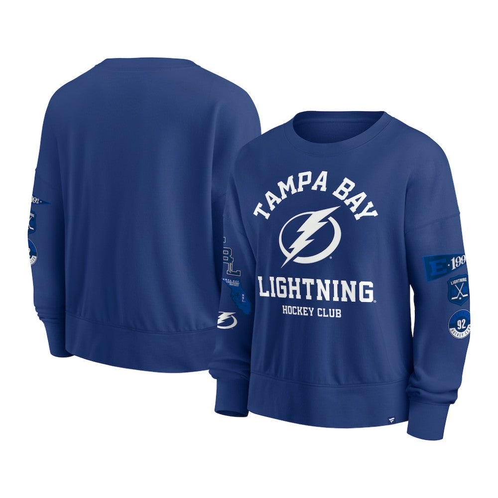 Tampa Bay Lightning Fanatics Women's Go Team Pullover Sweatshirt Blue