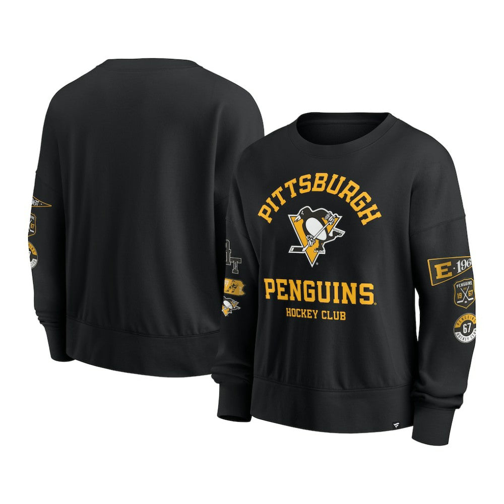 Pittsburgh Penguins Fanatics Women's Go Team Pullover Sweatshirt Black