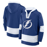 Tampa Bay Lightning Fanatics Inside Line Fleece Pullover Hoodie- Blue