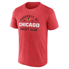 Chicago Blackhawks Fanatics Property Of T-Shirt Heather Red