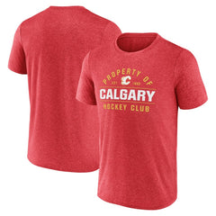 Calgary Flames Fanatics Property Of T-Shirt Heather Red