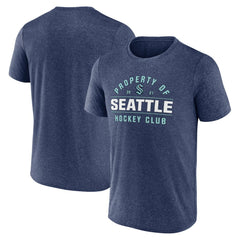 Seattle Kraken Fanatics Property Of T-Shirt Heather Deep Sea Blue