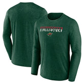 Minnesota Wild Fanatics Transition Long Sleeve T-Shirt Heather Green