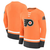 Philadelphia Flyers Fanatics Vintage High Point Long Sleeve T-Shirt Orange