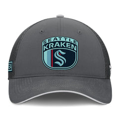 Seattle Kraken Fanatics Authentic Pro Home Ice Trucker Adjustable Hat Gray