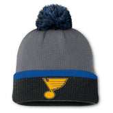 St. Louis Blues Fanatics Women's Cuffed Knit Hat with Pom Charcoal