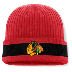 Chicago Blackhawks Fanatics Blueliner Cuffed Knit Hat Red