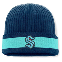 Seattle Kraken Fanatics Blueliner Cuffed Knit Hat Deep Sea Blue