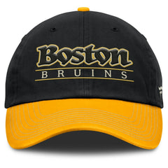 Boston Bruins Fanatics Heritage Home Ice Two-Tone Adjustable Hat Black/Gold