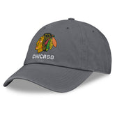 Chicago Blackhawks Fanatics Washed Adjustable Hat Charcoal