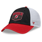 New Jersey Devils Fanatics Fundamental One-Time Trucker Adjustable Hat Black