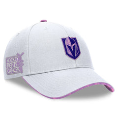 Vegas Golden Knights Fanatics Authentic Pro Hockey Fights Cancer Adjustable Hat White