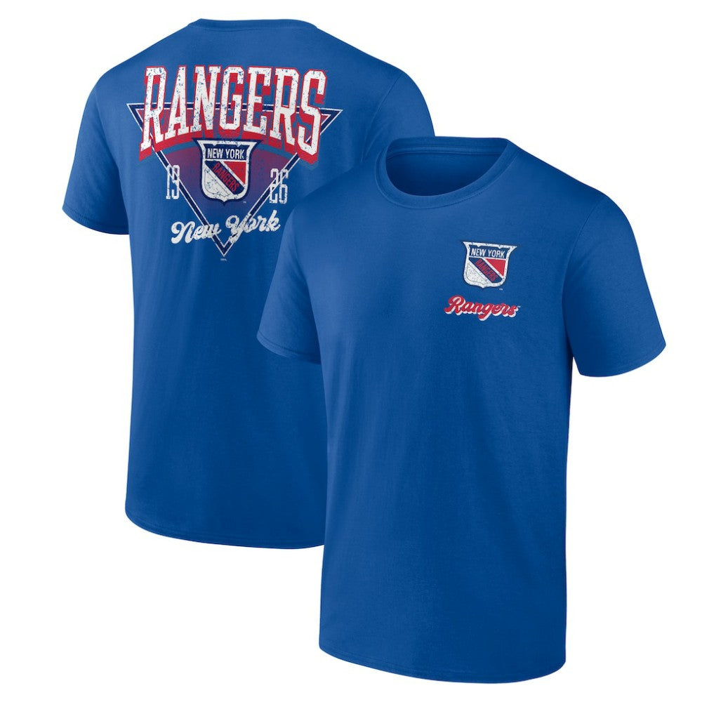 New York Rangers Logo Athletic Never Over T-Shirt Blue
