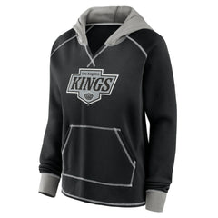 Los Angeles Kings Logo Athletic Women's Hit It French Terry Full-Zip Hoodie Black