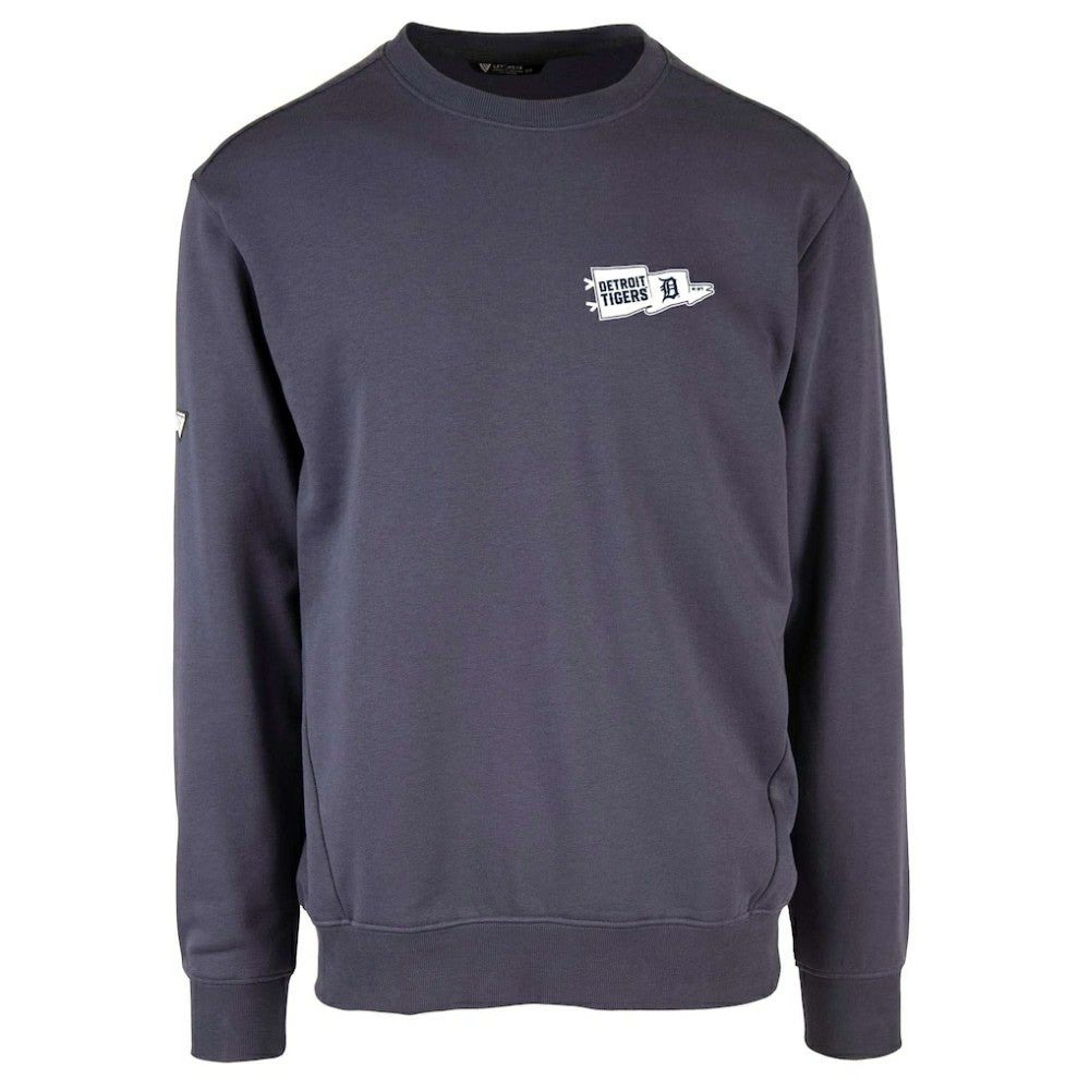 Detroit Tigers Levelwear Zane Rafters Pullover Sweatshirt Navy