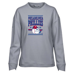Philadelphia Phillies Levelwear Women's Fiona Inaugural Pullover Sweatshirt Gray
