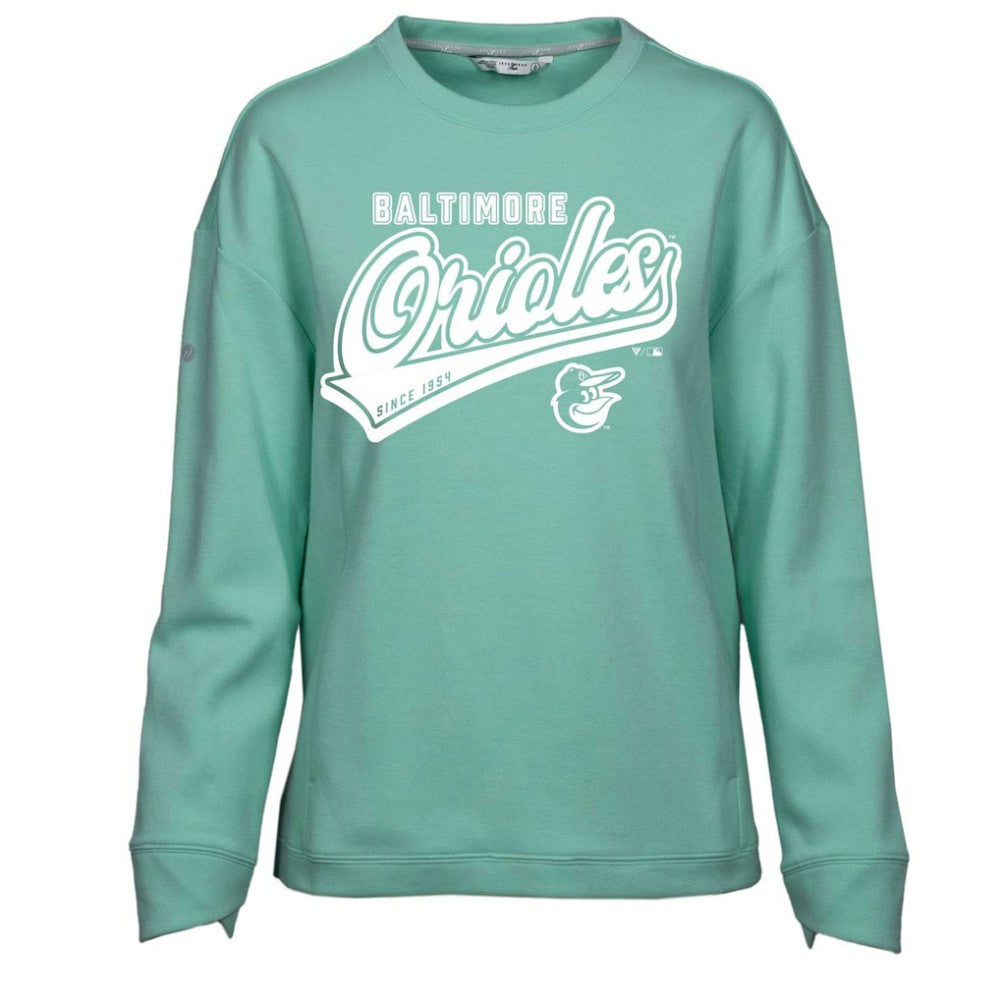Baltimore Orioles Levelwear Women's Fiona Sweep Pullover Sweatshirt Mint